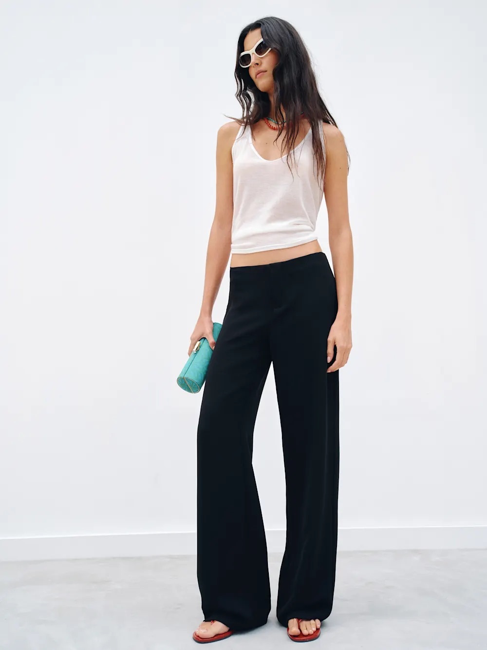 NWT Reformation Vida Low Rise Pant Black
